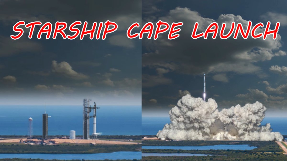 SpaceX Starship Launch Animation from the Cape youtu.be/t0Ob6DaMM2k via <a href="/YouTube/">YouTube</a>