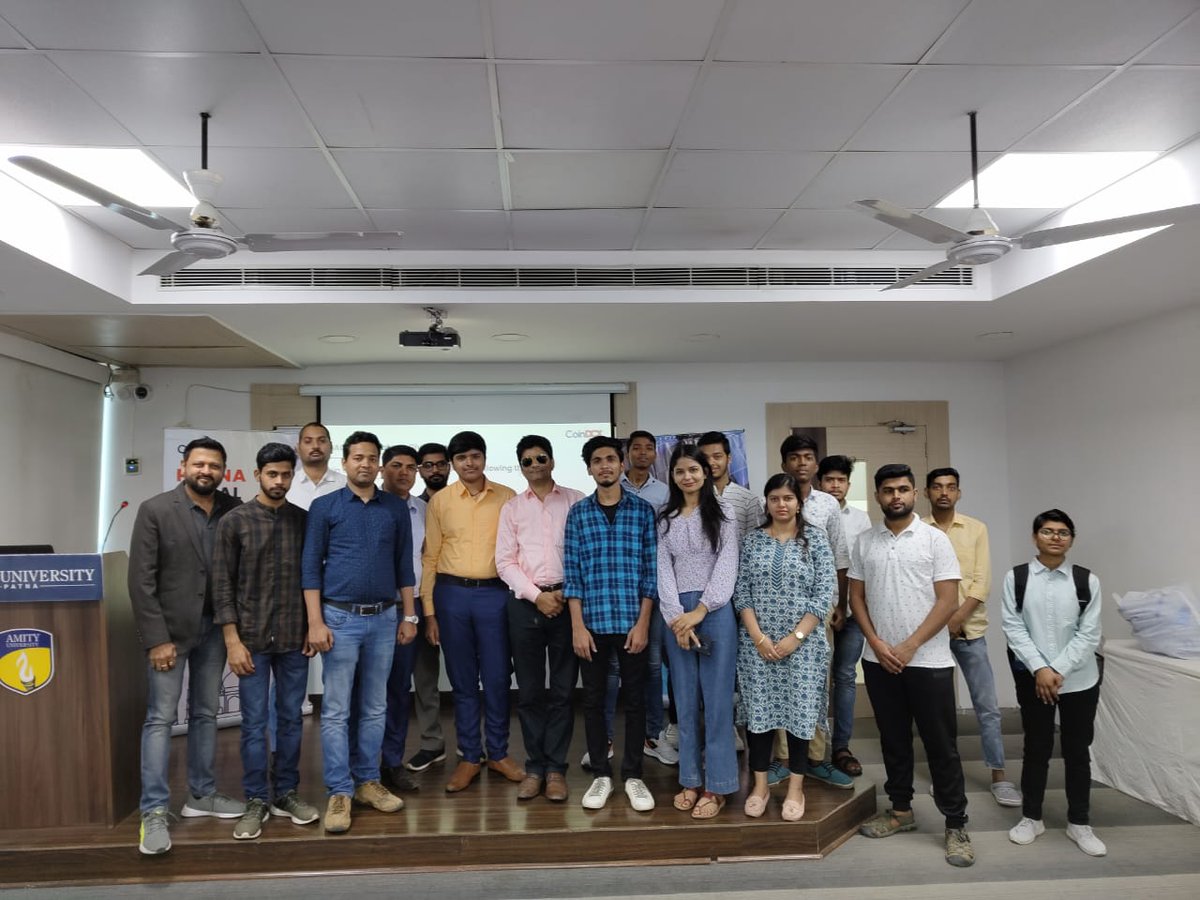 Sumit_Kumarrr's tweet photo. It was an amazing experience with Patna #Web3ians

Thank you guys for joining us and making the event successful.

We discussed Crypto Launchpads and the Future of Internet (Web3).

Thank you @CoinDCX &amp; @TheDaoMaker

#CoindcxPatna #DAOMaker
#Coindcx #Web3meetups https://t.co/OdTBNoXgVE