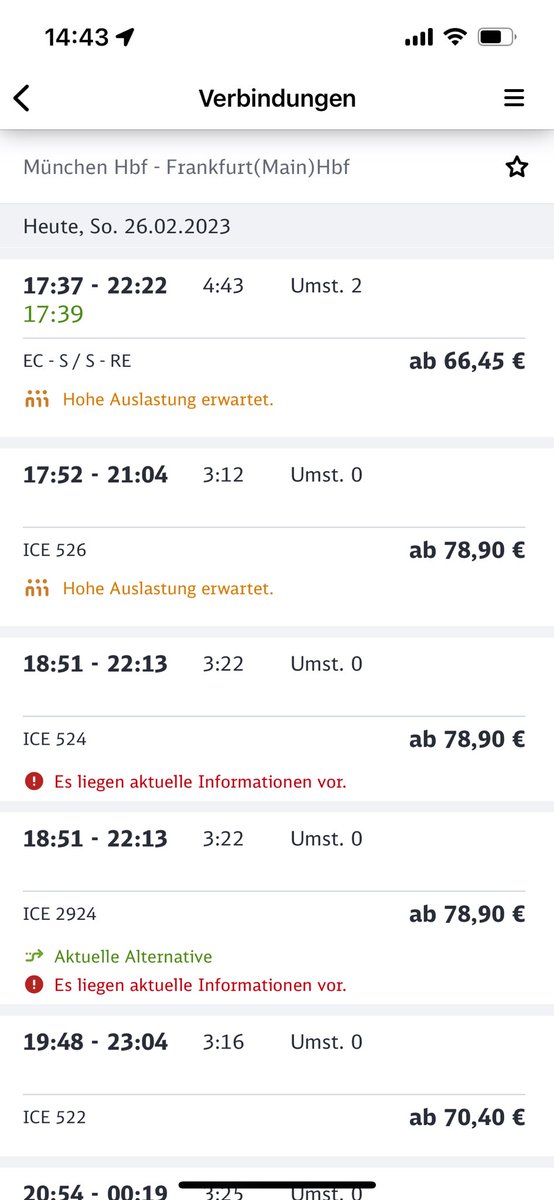 flieg_jetzt_los's tweet photo. Hallo @DB_Bahn folgende Verbindung hatte ich gebucht, sehe aber die Verbindung Muc-FFM auf eurem Zeitplan nicht mehr. Fährt die noch? https://t.co/uXwPCq7Adp