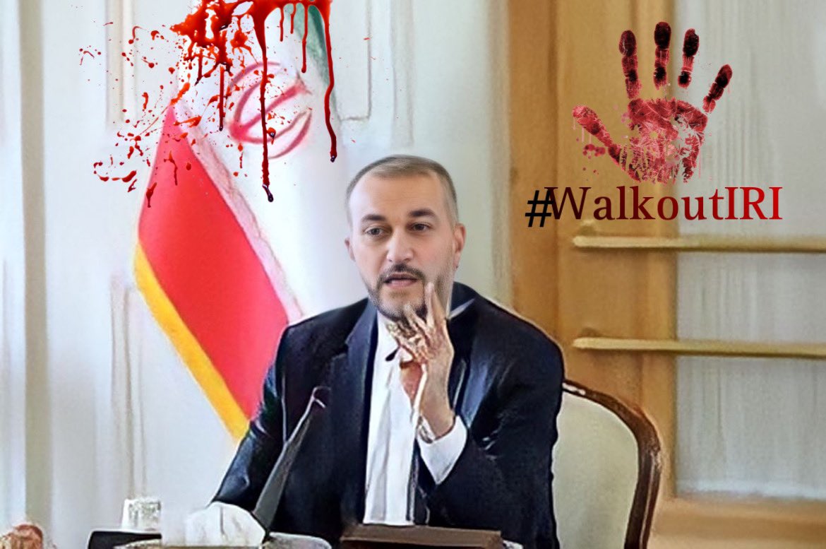 khodesepid's tweet photo. کمتر از ۲۰ ساعت زمان داریم هشتگ #WalkoutIRI رو ترند کنیم تا این قاتل و خونشور جمهوری اسلامی در دنیا رسوا شود.
همگی کمک کنید تا این هشتگ مورد توجه نمایندگان کشورهای غربی قرار بگیره.
#مهسا_امينی‌ https://t.co/AxkFccTySN