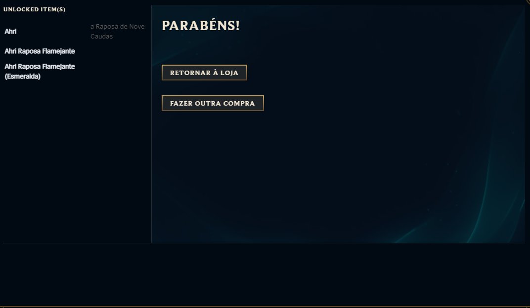Miaamyt's tweet photo. Aaaah não creio que ganhei minha Ahri com fogo no rabooo, obrigada @Barbii_Ashe pelo código <333 https://t.co/mCRgK8pQuU