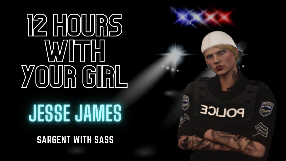 theRuthieRen's tweet image. 12 hours was owed, the votes were taken and yall were no help - in less than 2 hours, I'll be streaming up Sgt James for 12 hours! Come see the sass and dry humored cowgirl protect &amp;amp; serve Los Santos! twitch.tv/ruthieren !