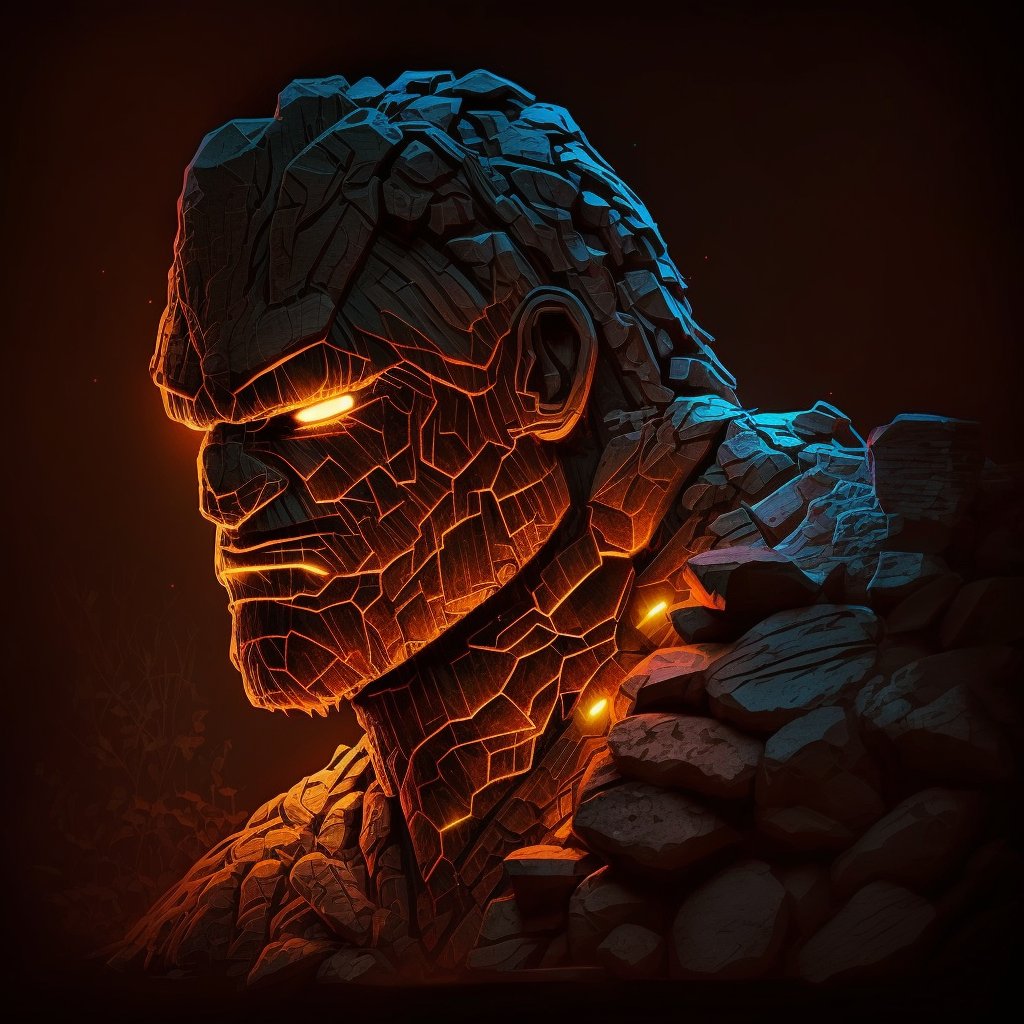 UpgraideManual's tweet photo. GM! Have a nice sunday! Stay grounded like this golem. 
#midjourney #aiart #ai  #prompt #art #ki https://t.co/M8qSEaQDvM