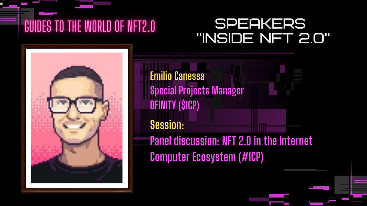 DaoMetaGo's tweet photo. #Speakers
Panel discussion: "NFT 2.0 in the Internet Computer Ecosystem (#ICP)"

-@CanessaEmilio  Special Projects Manager of DFINITY($ICP)
-@BobBodily  CEO ToniQ Labs 
-Melissa Song-Head of Growth Shiku Metaverse/ @YumiMarketplace
-Luke Dugdale @luke_icp  CEO Funded/Plug Wallet https://t.co/okp092JTjn