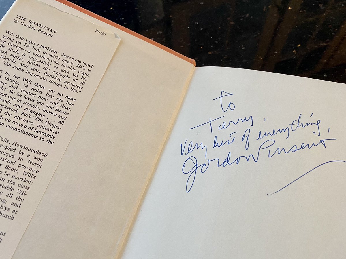 How sad to hear of #GordonPinsent’s passing! I’ve no idea who “Terry” is but I’m so glad this copy of #TheRowdyman found its way to me. I’m reading it again this weekend. We have lost an icon who will never be forgotten!