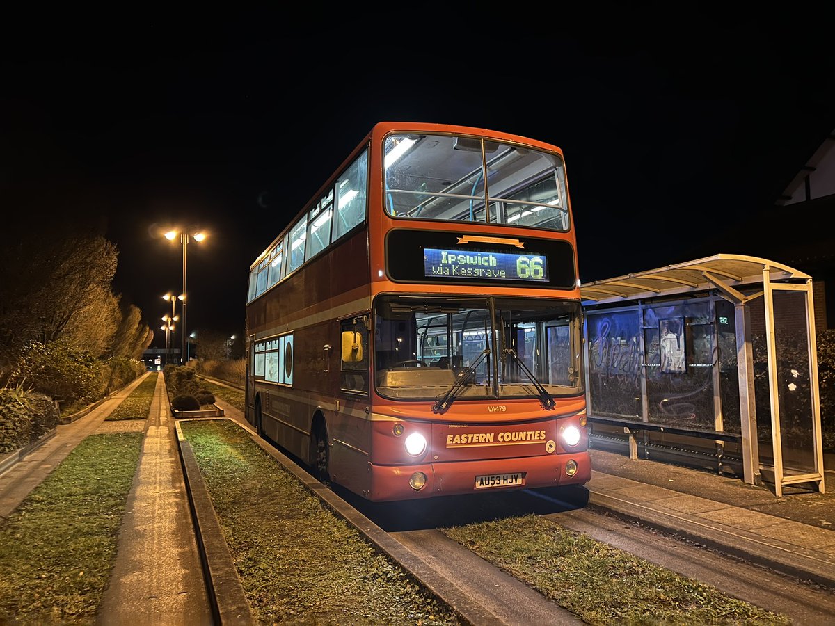 busboyjordan's tweet photo. Nice to have VA479 yesterday evening on 66s, time is nearly up for the heritage B7TL as Volvo numbers drop thick and fast in Ipswich https://t.co/anup89bWIC