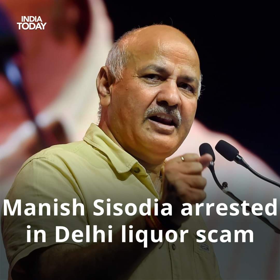 HaridasKishore's tweet photo. Delhi Deputy Chief Minister & senior #AAP leader, Manish Sisodia was arrested by the Central Bureau of Investigation (CBI) on Sunday in the Delhi liquor policy case.
The Deputy CM will be lodged at the CBI headquarters for now.
#AAP
#Against_Corruption https://t.co/6OTrCfLTwJ