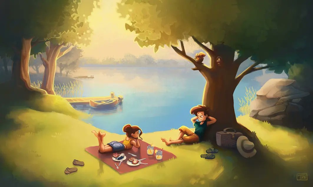 Tieri_art's tweet photo. Voici une autre de mes nouvelles illustrations.
#tieri #illustration #instaart #digitalpainting #digitalillustration #xppen #photoshop #picnic #summer #squirel https://t.co/XjDxcnbhff