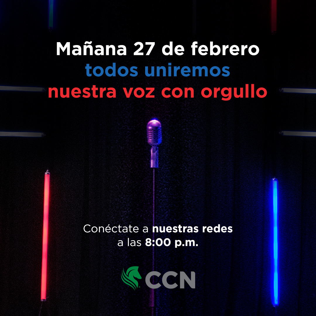 Todos uniremos nuestra voz con orgullo, conéctate MAÑANA a nuestras redes sociales y medios de comunicación a las 8:00 p.m. y prepárate para tener una razón más de sentirte orgulloso de ser dominicano. 

#DominicanoSoy #CCNRD #CCN #OrgulloDeMiTierra #RepúblicaDominicana