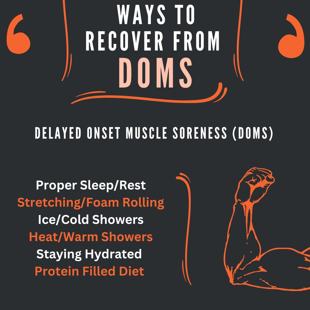 Give your muscles some love! Here's how to soothe those post-workout DOMS: rest up, drink plenty of water, gently stretch, warm or cold showers, and try some light activity to get the blood flowing.