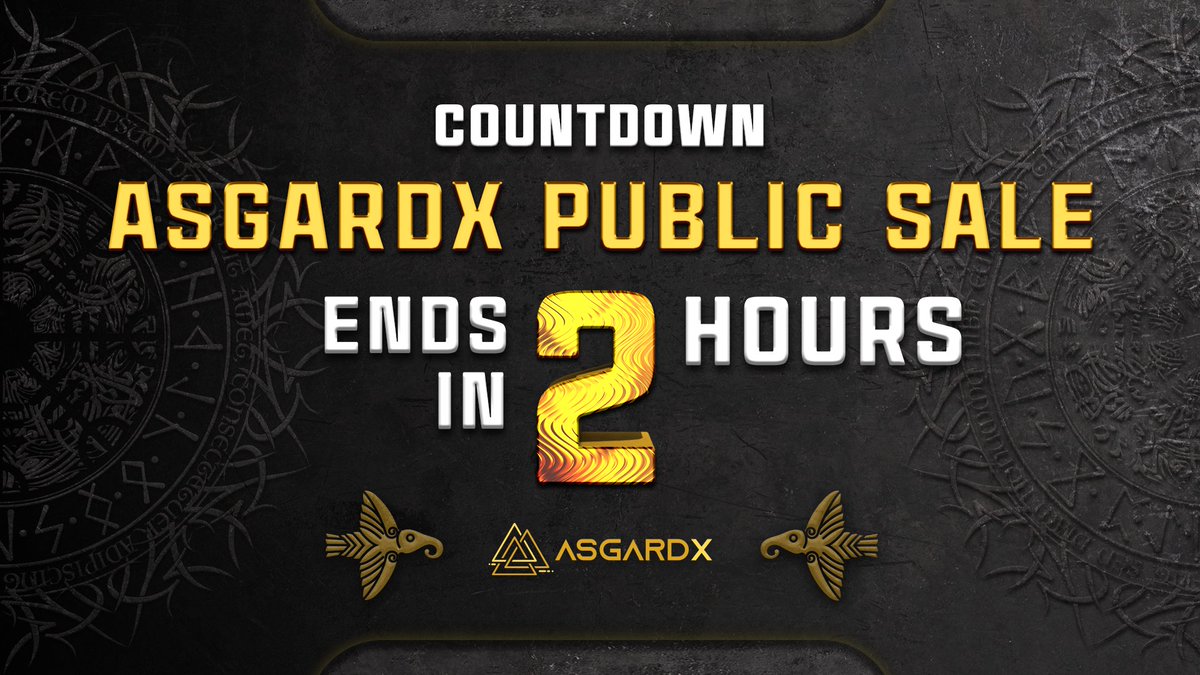 asgardx_world's tweet image. Attention Asgardians! ⚡️

This is a reminder that the #AsgardX Public Sale will end in just 2 hours!

Head over to our public sale now and join us at:

pinksale.finance/launchpad/0x86…

We can't wait to see you on board ⚔️

#Arbitrum $ODIN #RealYield #AI #DEX #Launchpad