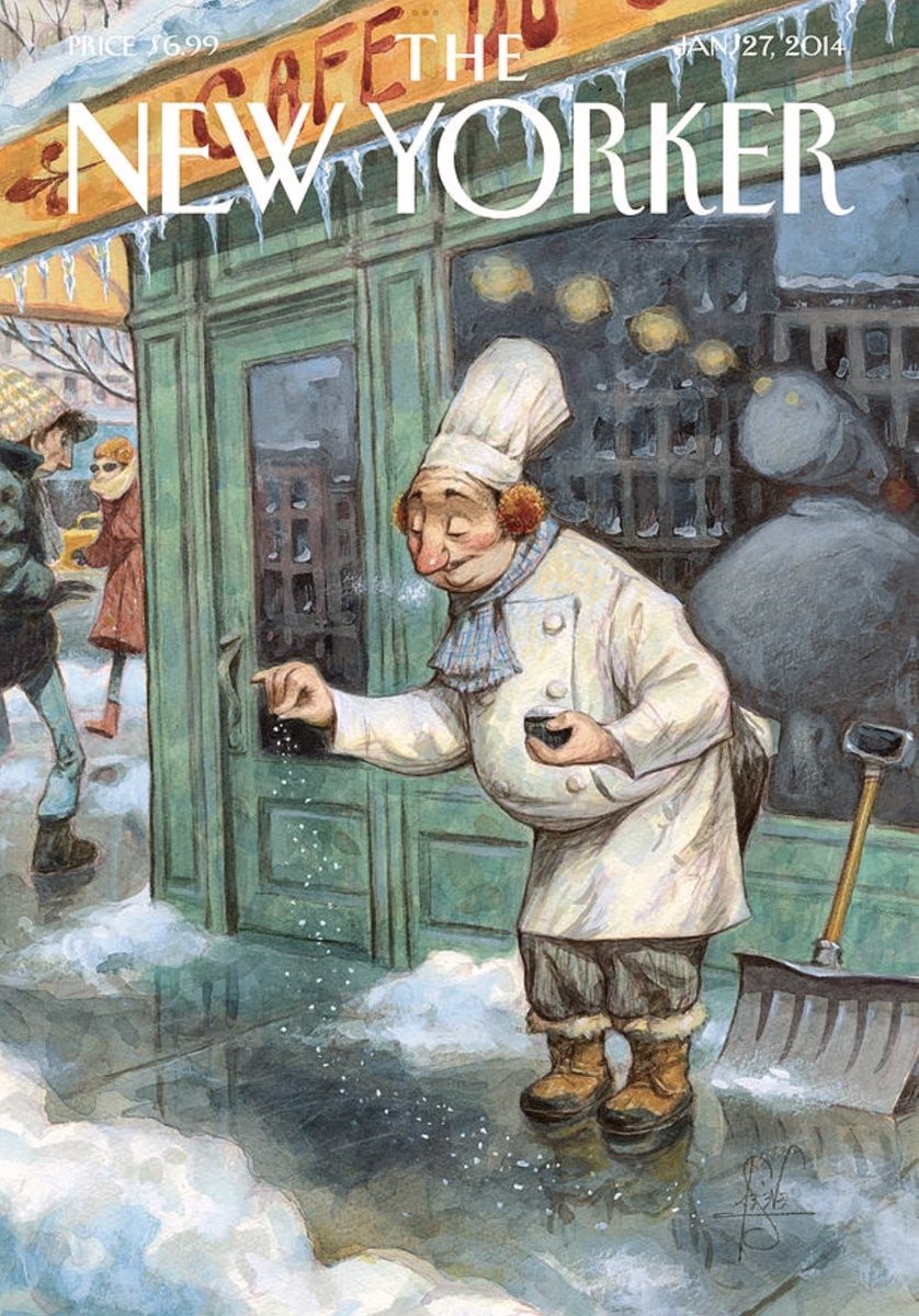 sim_barr's tweet photo. ❄️ Just a Pinch by artist Peter de Seve ❄️
#peterdeseve #justapinch #newyorker #newyorkercover #illustrator #art #artist https://t.co/L0ujVznsZ1