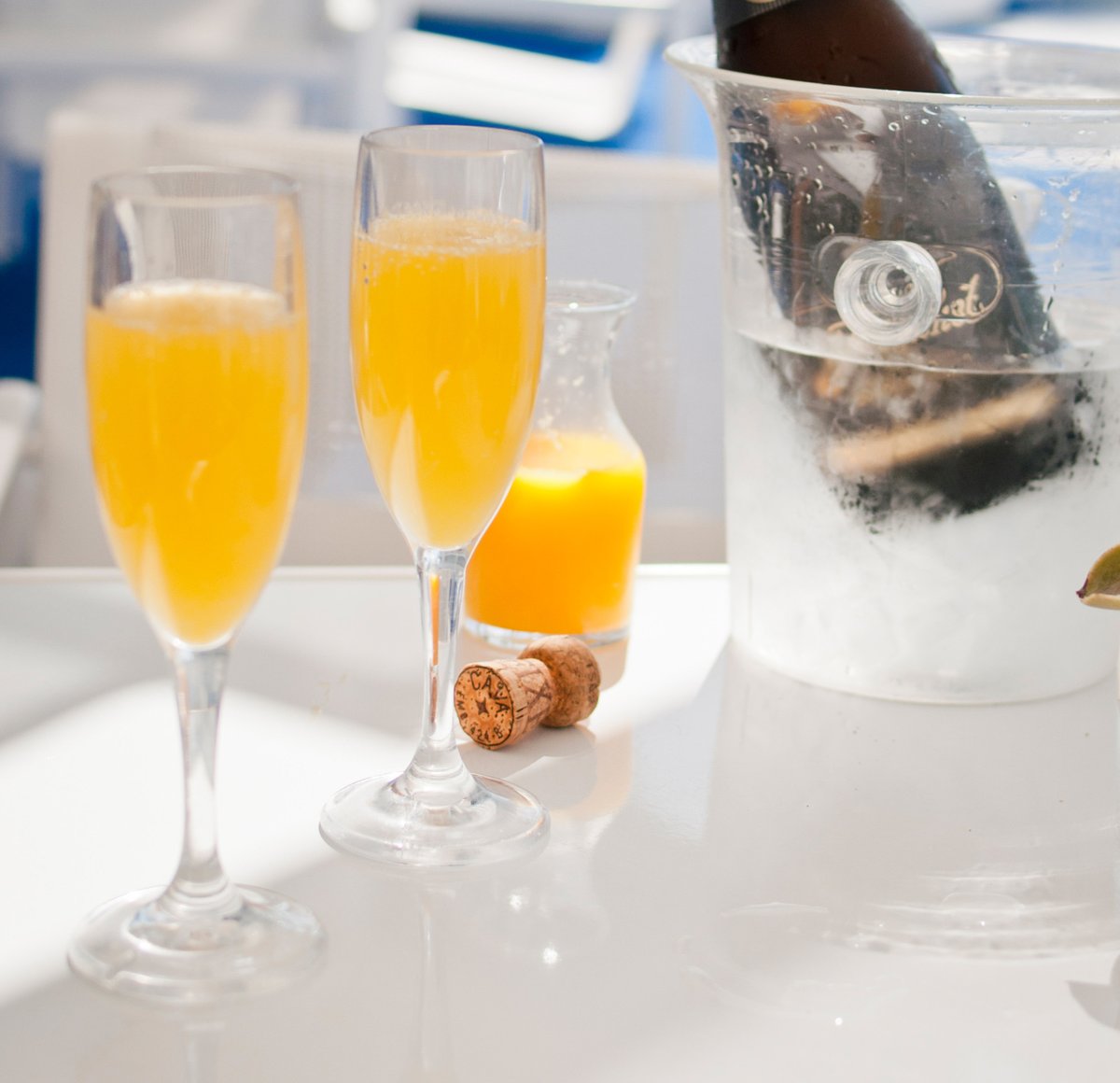 FourCornersCH's tweet photo. I'll take a mimosa, hold the oj... $4 Mimosas https://t.co/l2hYrkw2rE