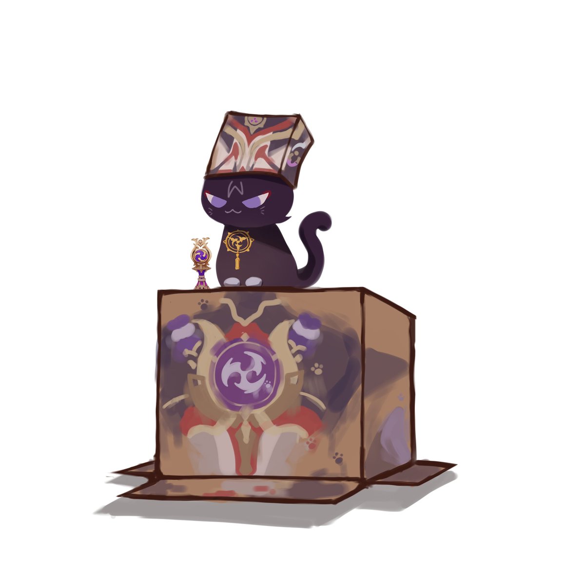 behold, the shouki no nyami!! now bow before mew, worm!
#scaramouche #原神