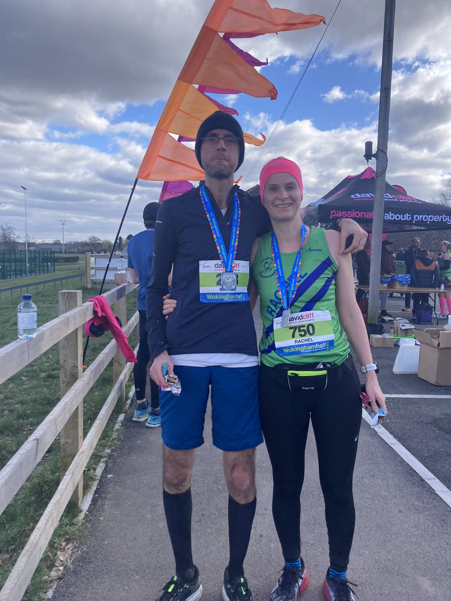 Perfect running conditions,  the best partner and <a href="/ReadRoadrunners/">Reading Roadrunners</a> support made for a great run in my first half for 4 years. Steady strong running and finished in 2 hours 1. Thank you Wokingham half!