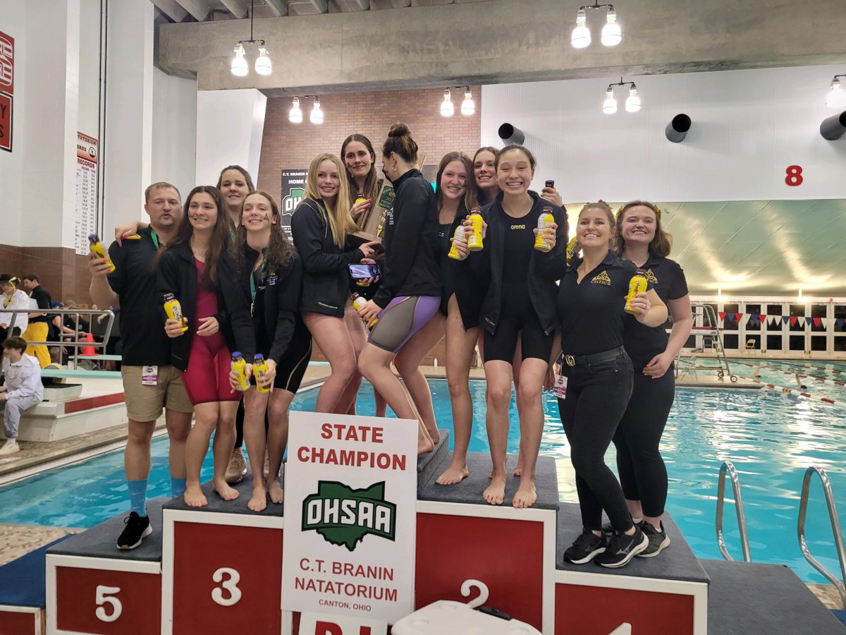 Chocolate Milk Cheers to 
<a href="/JeromeSwimming/">Jerome Swimming</a>
 ladies - this year's <a href="/OHSAA/">Ohsaa</a> DI State Swimming Champions! 🍫+🥛+🏊‍♂️