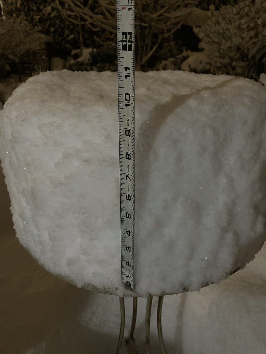 #BCstorm #bcsnow #chilliwack at least 10 inches accumulation and still snowing at 6:10 am