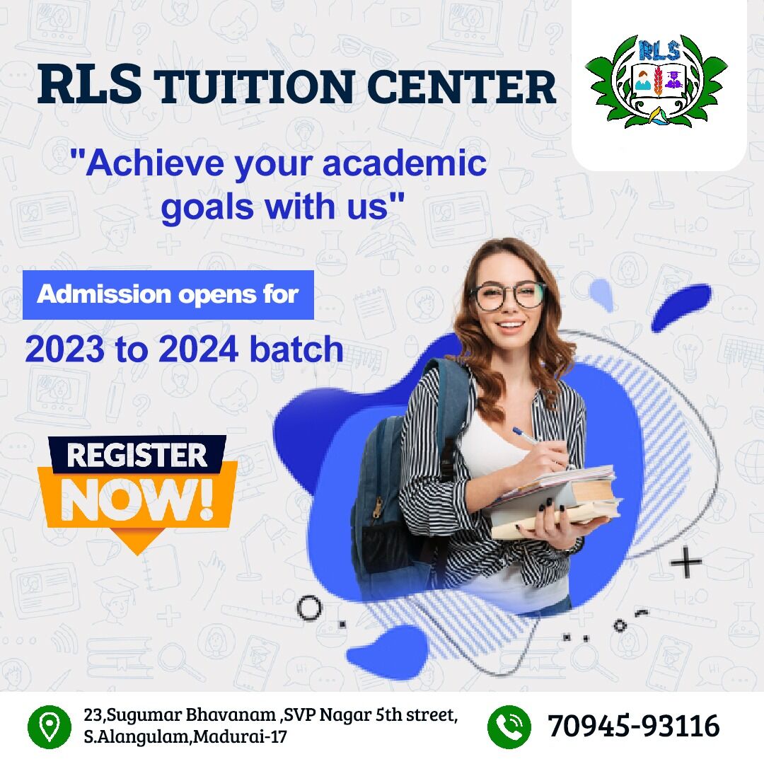 rlstuitionmdu's tweet image. Empower your skills with RLS Tuition Center!

#rlstuitioncenter #rlssugumar #tuitioncenterinmadurai #rlstuition #hometuition #mathstuition