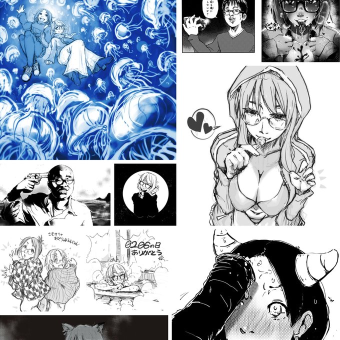 Webサイト更新:Archive「とくにない日々」
https://t.co/QjDOQz3RWE 
キタキュウマンさんとのコラボ「チーギュウマンTシャツ」web販売の件とか、2月に描いた絵とか。
久しぶりにそれなりに描けました。 