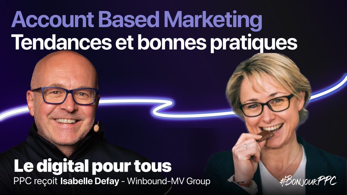 Tendances et bonnes pratiques de l’Account Based Marketing 💥

🎙️<a href="/IsaDefay/">Isabelle Defay</a> dans 𝗟𝗲 𝗱𝗶𝗴𝗶𝘁𝗮𝗹 𝗽𝗼𝘂𝗿 𝘁𝗼𝘂𝘀

👉🏻 apple.co/3FjMjYa 
👉🏻 spoti.fi/3f5mRef 
👉🏻 smartlink.ausha.co/ledigitalpourt…

Et pour rejoindre le collectif bonjourppc.uncut.fm 

#ABM #Vente #Podcast