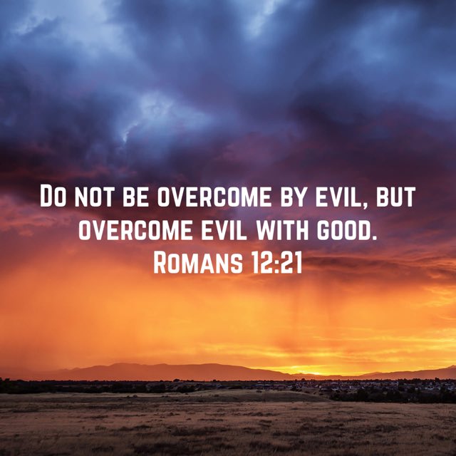 FAMOUSSHAMUSUSA's tweet photo. #Bible, #Romans12v21, #Romans, #BibleVerse, #FamousShamusUSA, #FamousShamus, #OvercomeEvil, #DoNotBeOvercomeByEvil https://t.co/Za4EWkOuMr