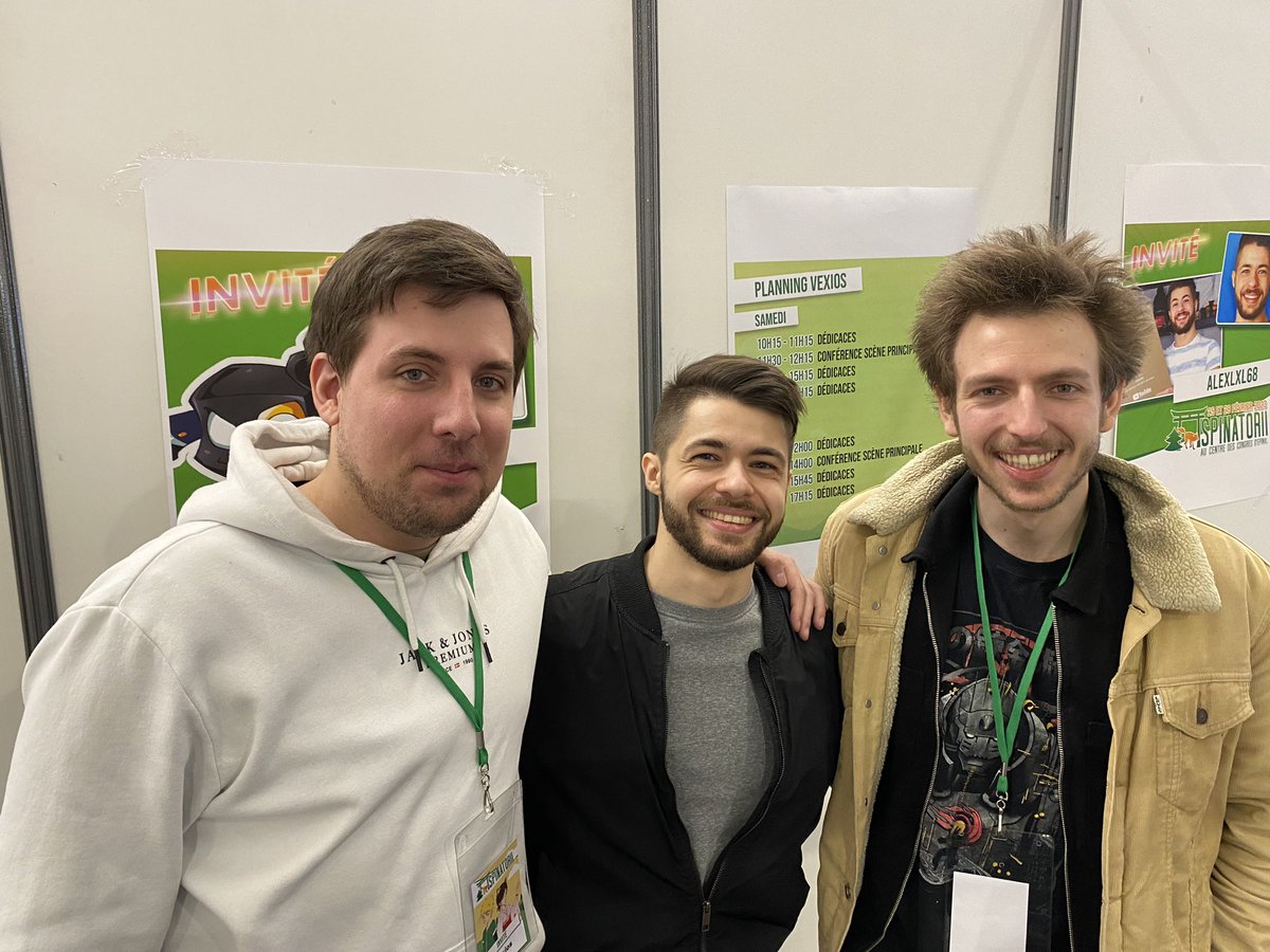 Vexios's tweet photo. Que de belles rencontres ce week-end !! Avec @LeoTechMaker et @Alexlxl68 ! Des gars super humbles et plaisants ! #Spinatorii https://t.co/hj3nXQ34hr