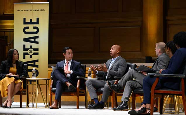 What does it take to be engaged in meaningful change toward justice &amp; equity? “We have to get proximate to people in need, wrap our arms around them, and affirm their humanity &amp; dignity,” said social activist Bryan Stevenson <a href="/WakeForest/">Wake Forest University</a> <a href="/FacetoFaceWFU/">Face to Face Speaker Forum</a> wakefo.rest/3XSUEaM