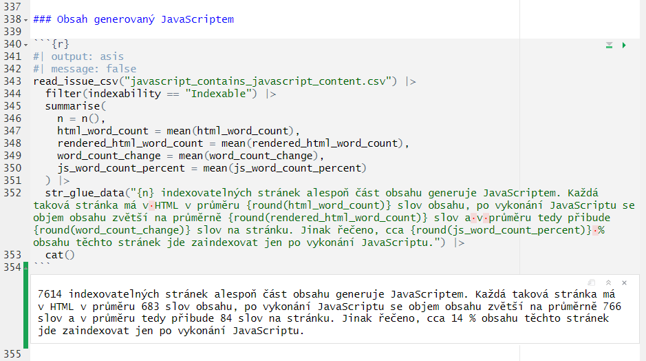 Vytvářím report pro klienta z dat Screaming Frogu. Už si ani nedovedu představit, že jsem dřív mohl pracovat jinak :-)