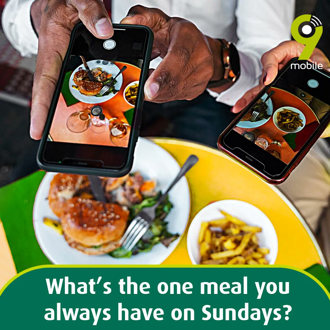 T2mobile_ng's tweet image. There has to be one meal that just works for you every Sunday. What’s yours and why is it your preferred meal?
Share in the comments below 👇🏾.
#Sundaymeal
#9mobileNG