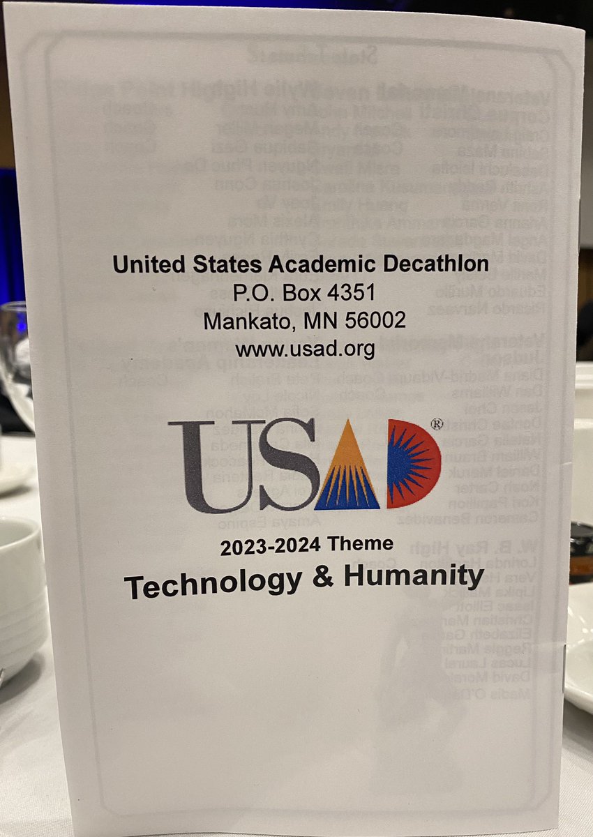 MRHSAcaDecTeam's tweet photo. No rest for the weary! Sitting at 2023 awards planning for 2024. #TechnologyandHumanity @AcadecTx  #TXAcDecState https://t.co/v1noX30CFc