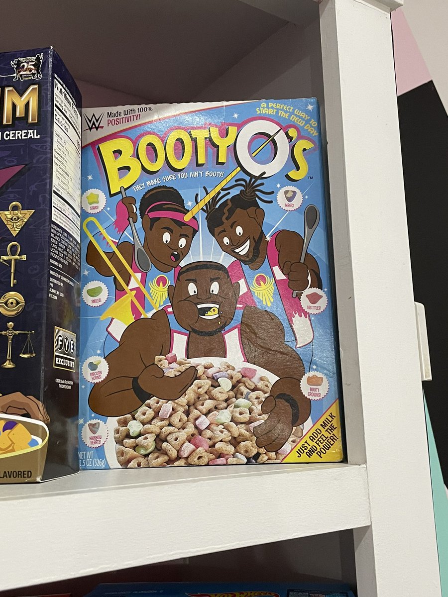 FalconAlley's tweet photo. When you don’t know which cereal to get in your milkshake….then you see this…. #Bootyos #NightandDayCerealBar @TrueKofi @AustinCreedWins @WWEBigE https://t.co/BDpHnMSeHi
