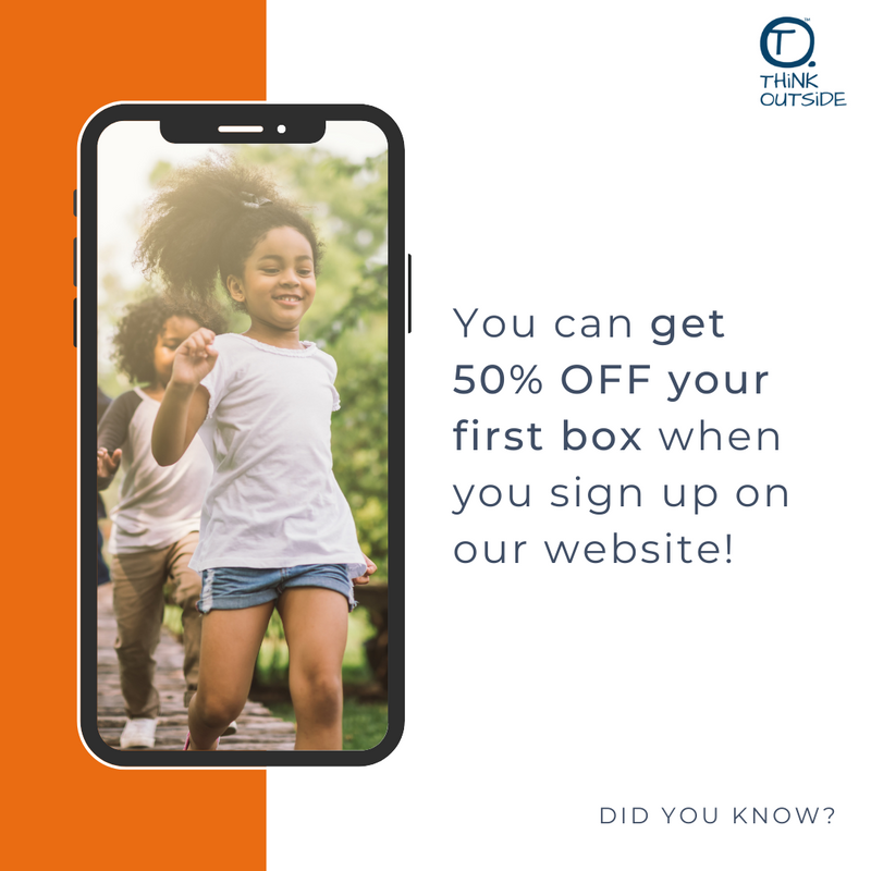 ThinkOutsideBxs's tweet photo. 😁 Start your Think Outside Boxes journey right with 50% off!

Visit our website and enter your email address to receive your coupon today.
https://t.co/M7J8xRoou9 

#ThinkOutsideBoxes #OutdoorActivities #Parenting #HappyChildren #NatureTime #OutdoorPlay https://t.co/HD4jLx33bH
