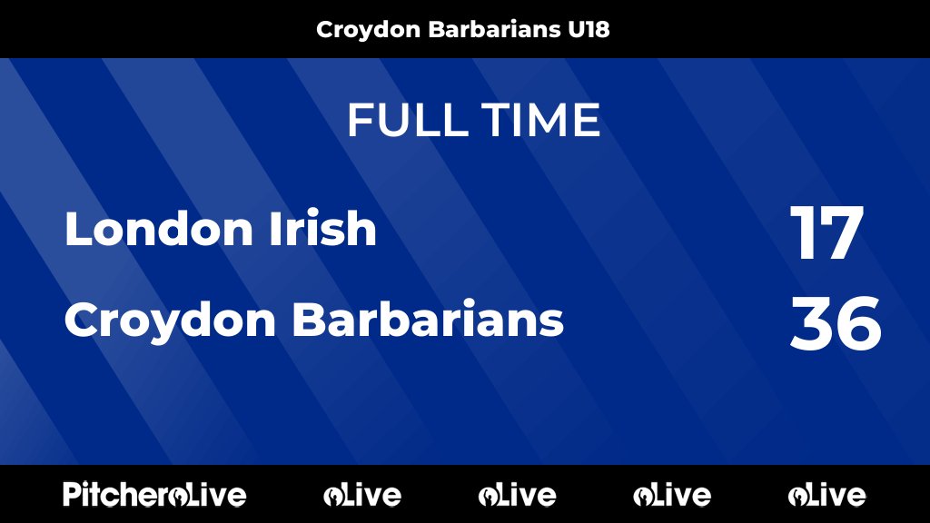 FULL TIME: London Irish 17 - 36 Croydon Barbarians
#LONCRO #Pitchero
pitchero.com/clubs/oldwhitg…