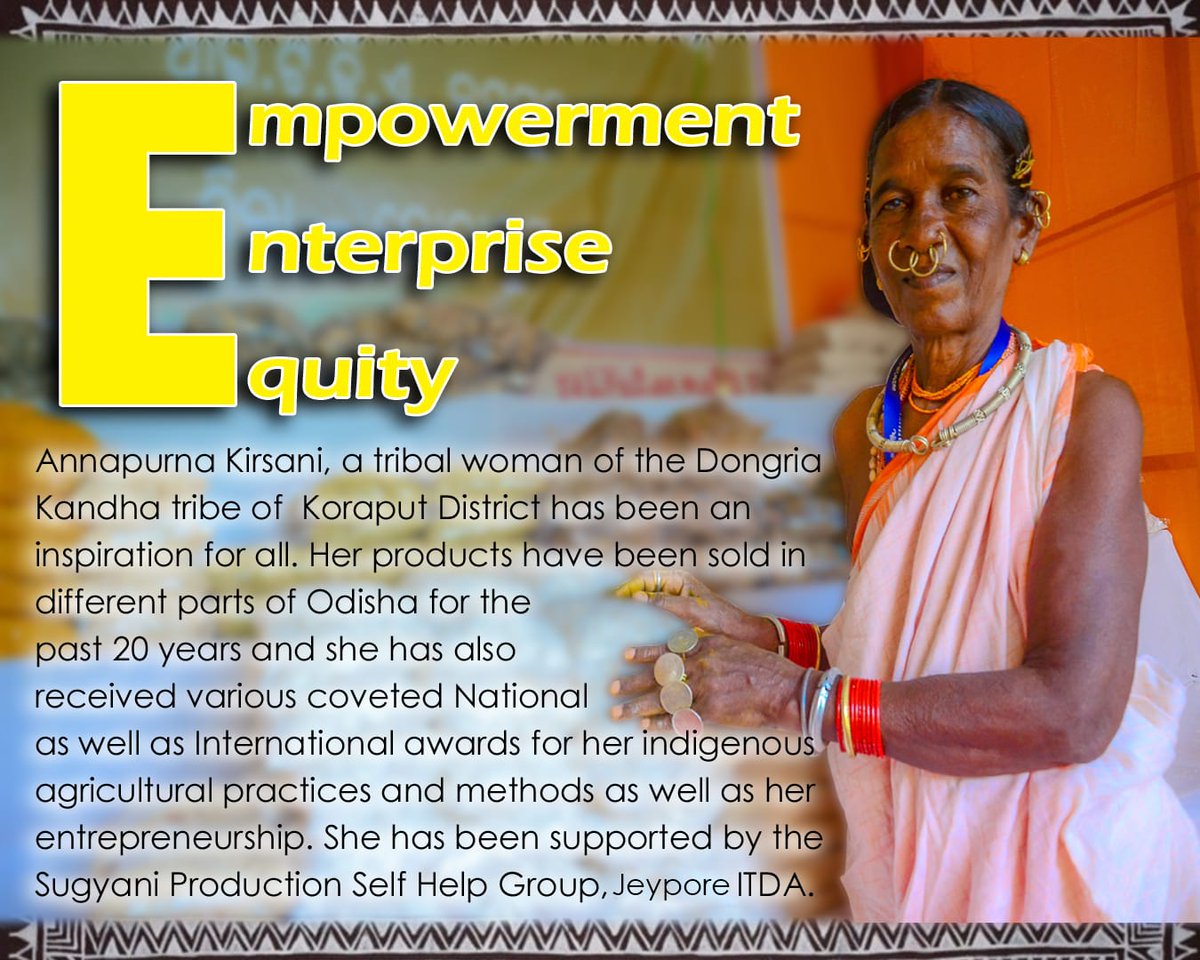 scstdevdept's tweet photo. #Empowerment #Enterprise #Equity
#livelihood #indigenouslivelihood
#Sundaytales
@CMO_Odisha @MoSarkar5T @dmkoraput @scstrti https://t.co/HfQkc0A1HA