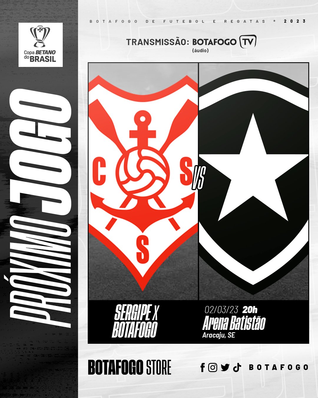 Quando é o próximo jogo do Botafogo?