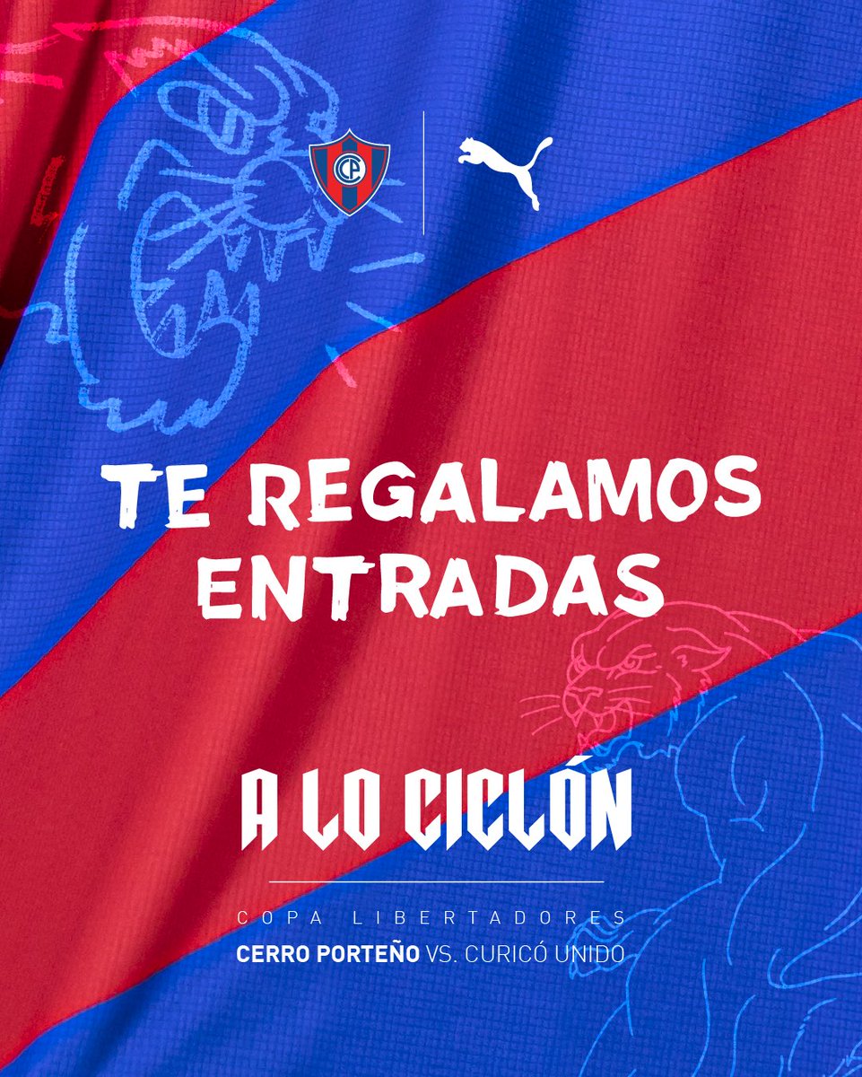 PUMAParaguay's tweet photo. ⚠️Regalamos 2 pares de entradas⚠️

Para participar solo tenés que:
1. Darle RT. 
2. Arrobarle a tu dupla de cancha🫱🏻‍🫲🏼

Se sortea el martes 28 de febrero.

#Puma #JuegaElMásPopular  🔴🔵🌪️ https://t.co/PwpaUQn8s5