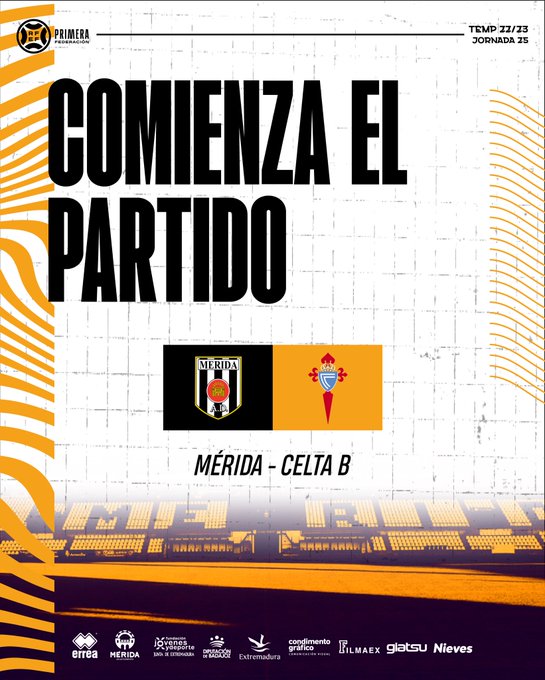  2022-2023 | 25º Jornada | AD Mérida 0-3 Celta B  Fp5sQTzXwAQa8OW?format=jpg&name=small