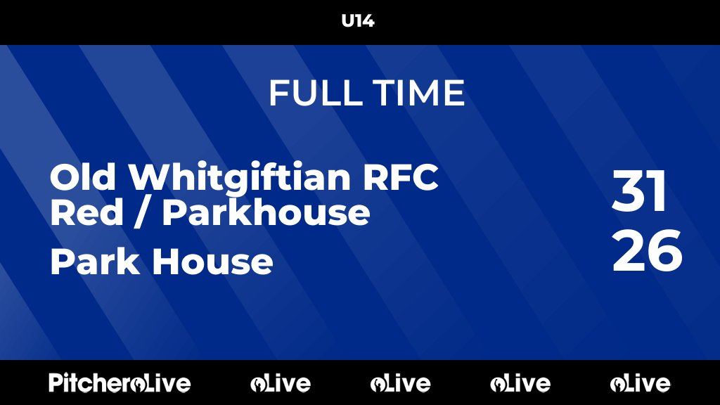 FULL TIME: Old Whitgiftian RFC Red / Parkhouse 31 - 26 Park House
#OLDPAR #Pitchero
pitchero.com/clubs/oldwhitg…