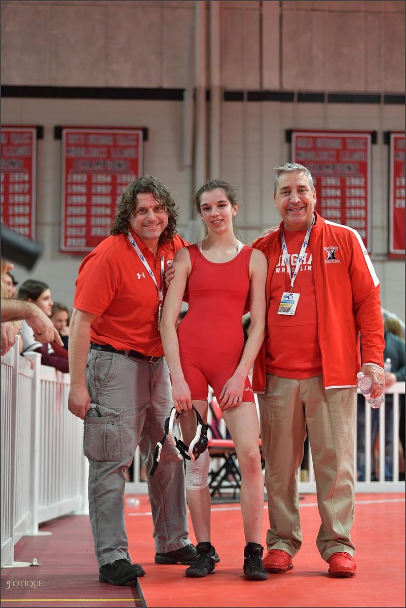 The future is bright for HHS sophomore Mia Dineen, who placed second in her weight class at the MA girls' statewide wrestling tournament yesterday.