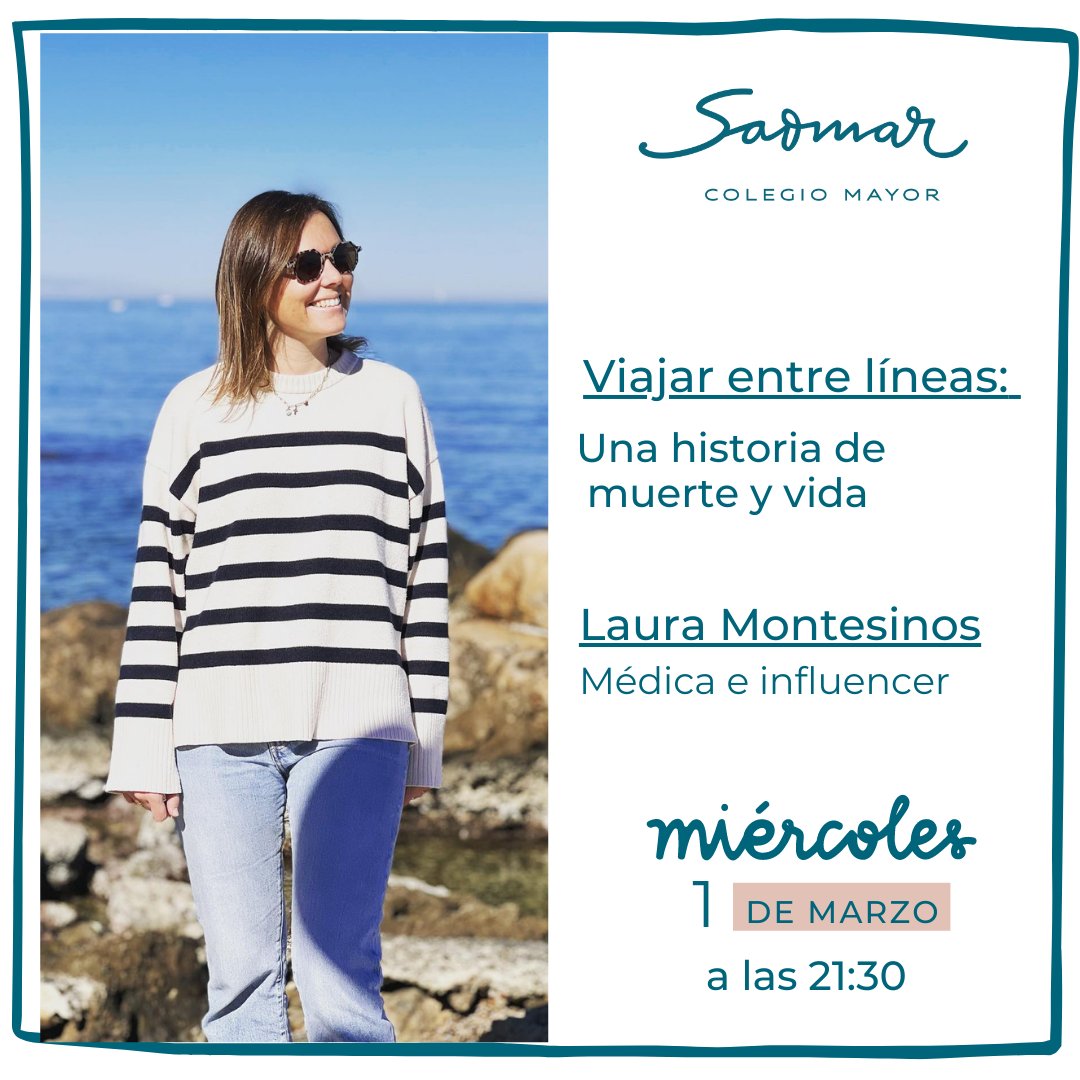 Este miércoles Laura Montesinos nos contará su historia y forma de ver la vida. No te vamos a hacer spoiler, te recomendamos que la oigas de primera mano. ¡No te lo pierdas!

#InspiringWomen #ColegioMayorSaomar #ColegioMayor #Saomar #ColegioMayorValencia