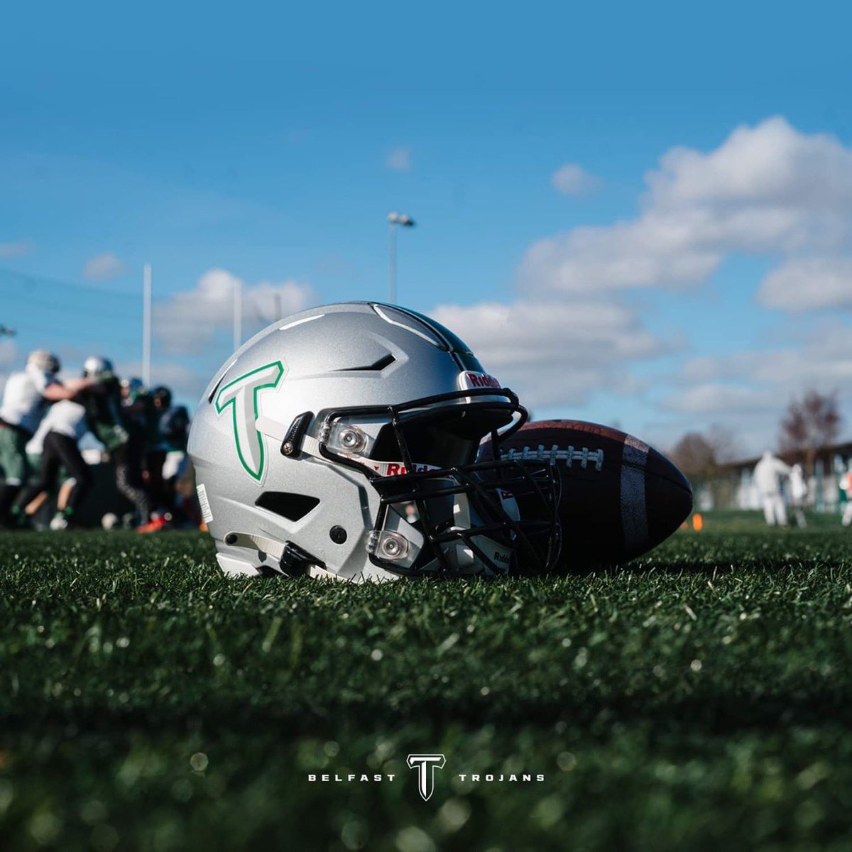 BelfastTrojans's tweet photo. What a beautiful day for football practice! ☀️

It’s only 3 weeks until the 2023 season kicks off for the Belfast Trojans against UCD in Dublin. 🏈

If you want to be part of our journey this season, as a player, coach, assistant, or sponsor, send us a DM for more info. 🤝 https://t.co/MLT2D9tl34