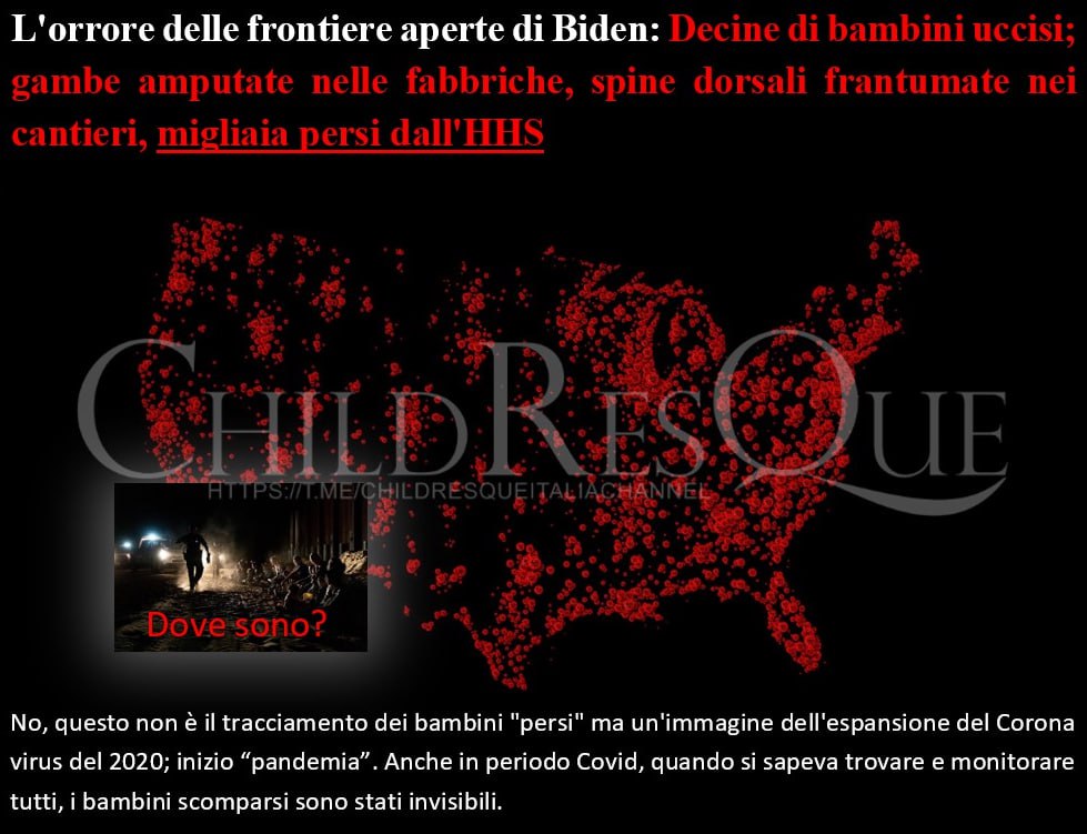 Bera49164308's tweet photo. #ChildResQue

📛L'ORRORE DELLE FRONTIERE APERTE DI BIDEN:  BAMBINI UCCISI, MUTILATI, DANNEGGIATI A VITA E MIGLIAIA PERSI DALL'HHS📛

#26Febbraio 
#News_USA #Child_mayhem #Child_Abuse #Biden_Immigration_Agenda #Child_Immigration #Child_Trafficking

https://t.co/kFop2Ln7EF https://t.co/9aiN3XiS4W