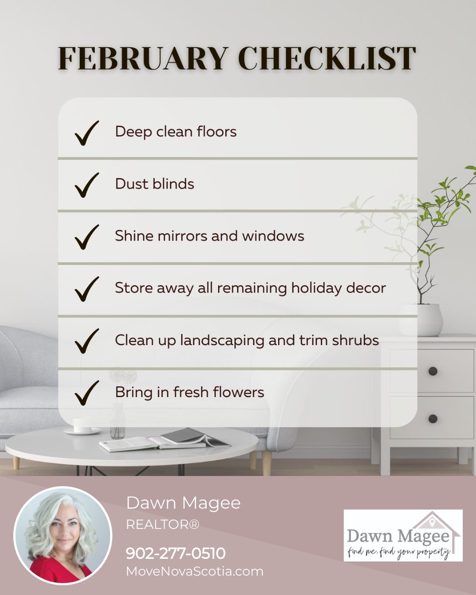 This checklist is a must-have if you want to get an early start on spring cleaning.

Make a list of all the tools and cleaning supplies you need before you start. Follow along for more tips around the home!

#februarychecklist #cleaning #homesweethome #earlystart #prespring
