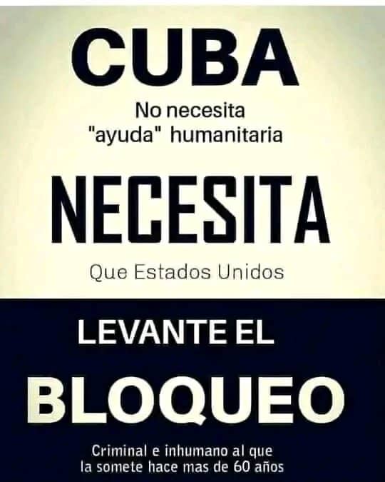 #FinAlBloqueo a cuba