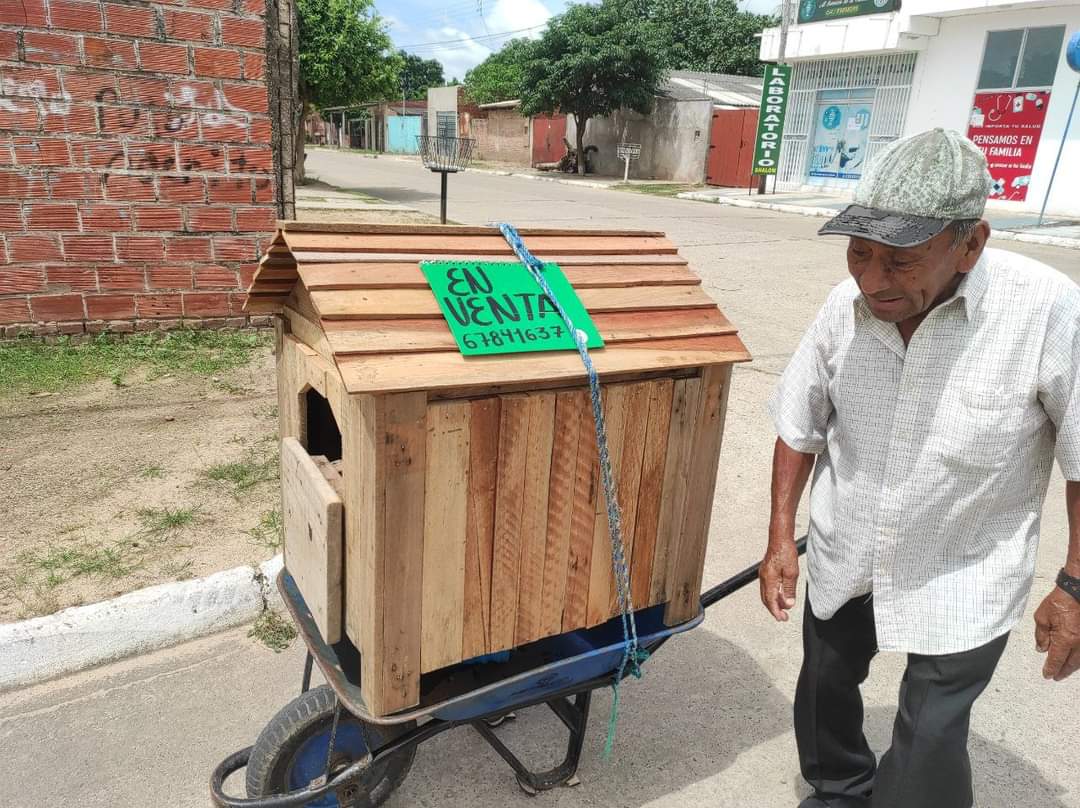 MeleanNury's tweet photo. Don Jaime construye casitas de perros con techos de visagra para que se limpie mas facil a tan solo 150bs, hace diferentes tipos de trabajo y contruye diferentes tamaños de casas para perros.
Su numero es el 67841637, ambula con su carretilla por todo satelite norte
Apoyemoslo 🙏 https://t.co/1EBHTR4n4I
