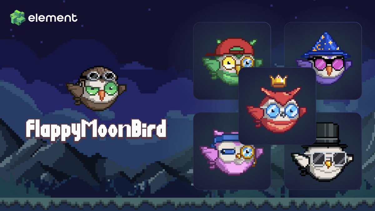 🎉Excited to have new collection <a href="/flappymoonbird/">FlappyMoonbird | $FMB | BNBChain</a> on board!
FlappyMoonbird is a Free-to-own H5 multi-link Gamefi project. Little Moonbirds fly over dangerous planks to get treasure chests and $FMB and can be played easily on PC and mobile devices. 🐤
