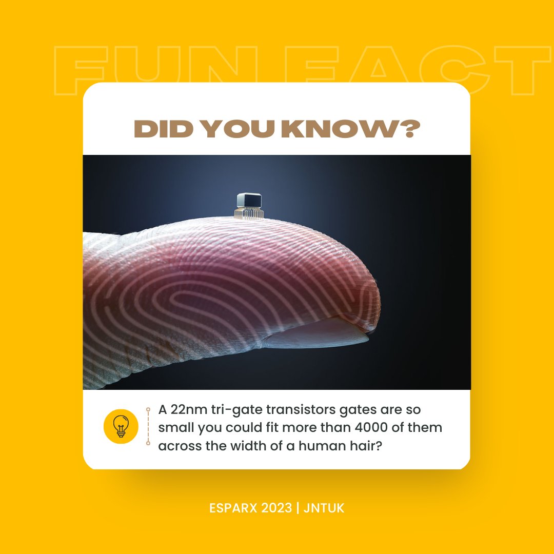 Esparx2023's tweet photo. fun with transistors
.
.
.
#esparx2023 #vlsi #mosfet #integratedchip #transistors #logicgates #ece #jntuk #techfest #funtalks #fun #facts #electronics #technicalevent #technology #Trending #TrendingNews https://t.co/h7gxTx0zyP