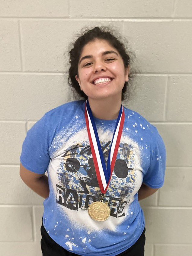 SvaleTrackField's tweet photo. So excited for Mia David, Regional Powerlifting CHAMPION 💪 &amp; our Lady Raider Basketball team 🏀, Regional CHAMPS! LET’S GO TO STATE LADY RAIDERS! https://t.co/0q7CTv7tkC