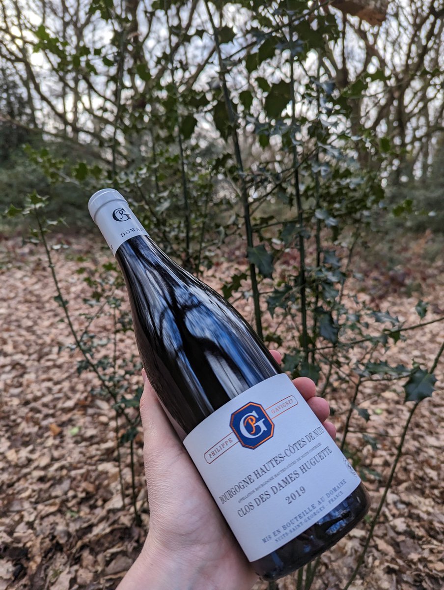 Recently another case of Gavignet from <a href="/FingalRock/">Tom Innes</a>. This the bargain Bourgogne HCdN 2019 "Clos des Dames Huguette", just above Nuits St Georges. Beautiful fragrant fruit on the nose, lean, cool and silky body. Dry towards finish but tannins just a whisper. Great in a holly bush.