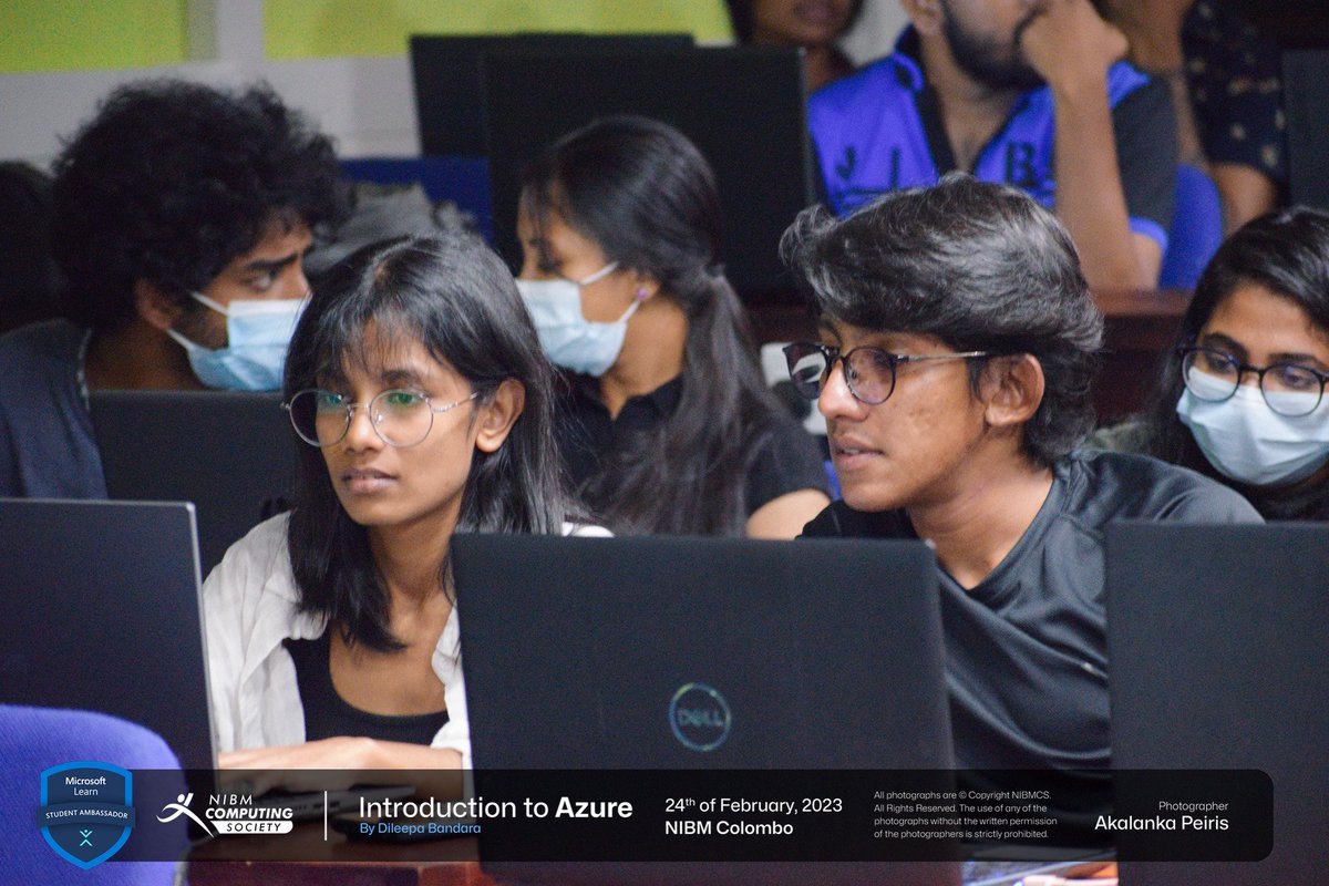 nibmcs's tweet image. Our Introduction to Azure event on 24th February 2023 brought together 100 tech enthusiasts for a hands-on experience with cloud computing.
#MSFTStudentAmbassadors #MLSA #Azure #MicrosoftLearn #Beginner #AzureforStudents #NIBMCS #NIBM